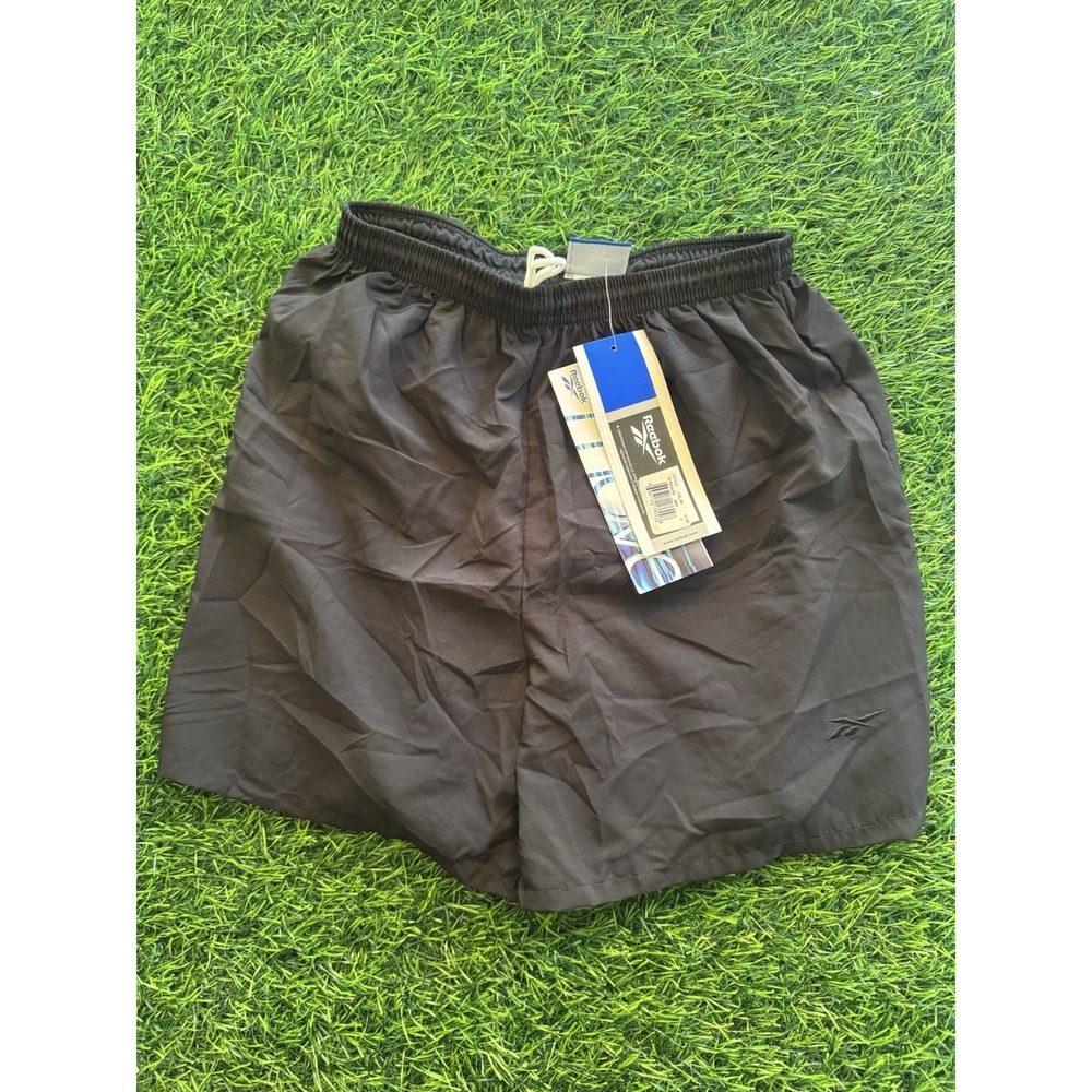 Reebok Womens French Terry Athletic Workout Shorts, black, M